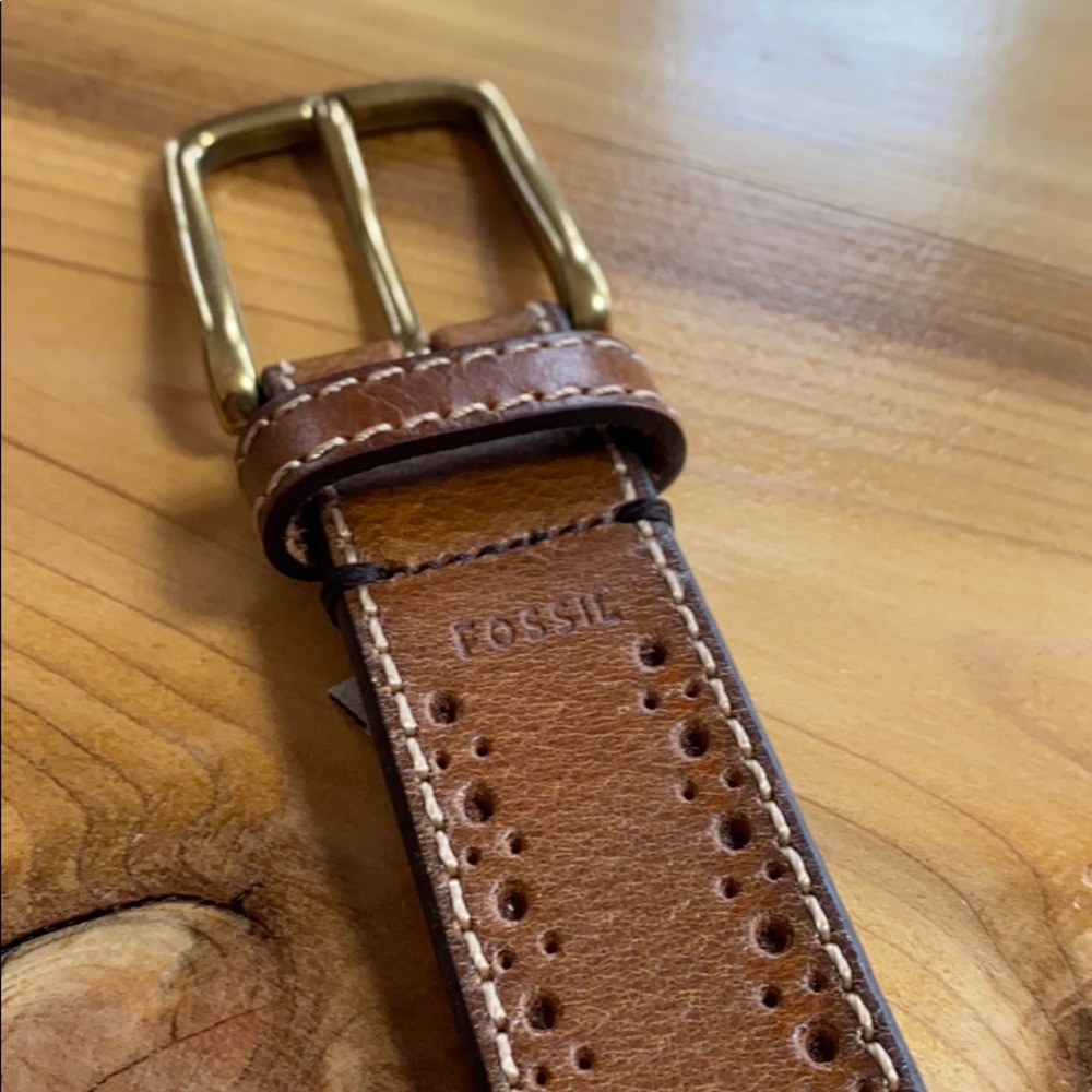 Fossil men’s dress belt leather 95 / 38 - Picture 4 of 4